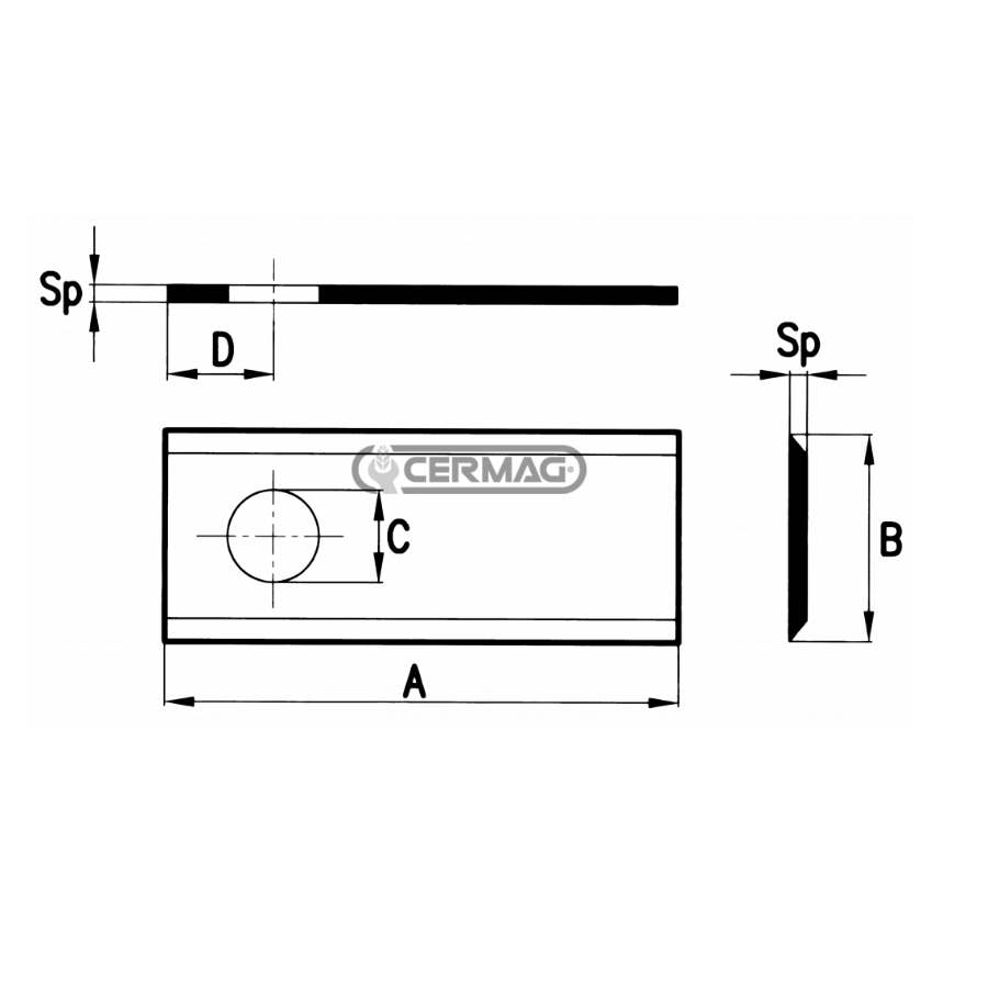Nož rotkose 88x40 d.19 prav  8967